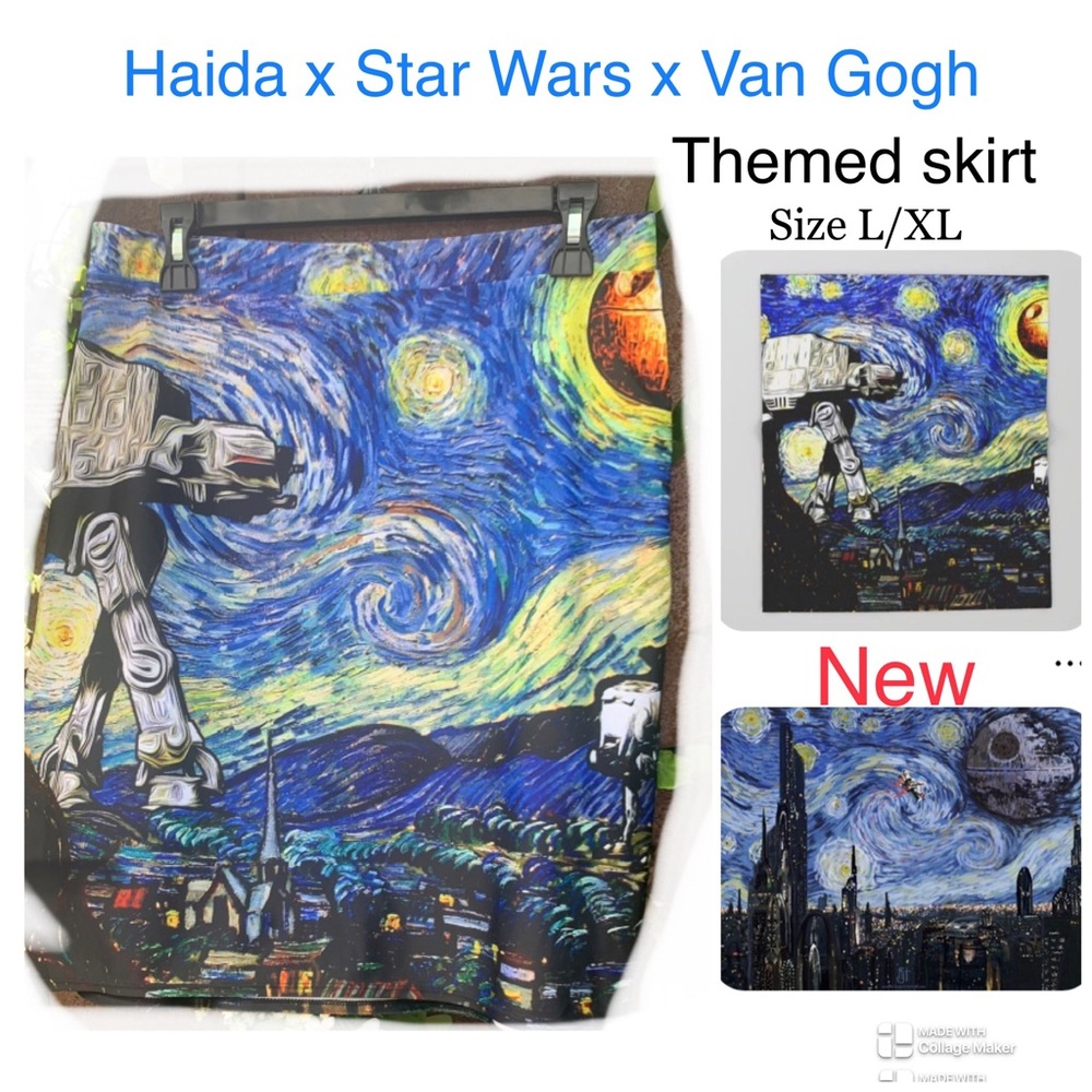 ⭐️ WARS ✏️ SKIRT, sz L/XL KNIT & elastic wide waist